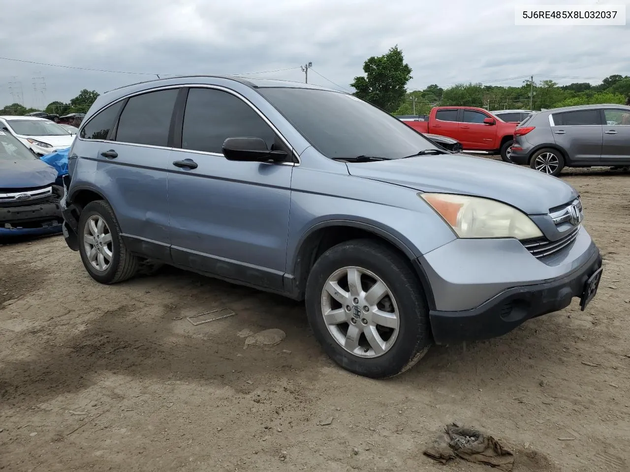 2008 Honda Cr-V Ex VIN: 5J6RE485X8L032037 Lot: 70007954