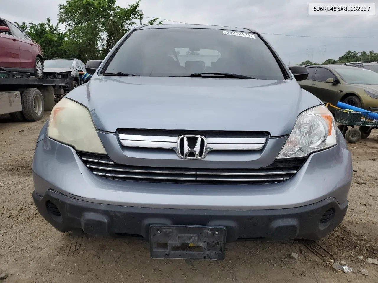 2008 Honda Cr-V Ex VIN: 5J6RE485X8L032037 Lot: 70007954