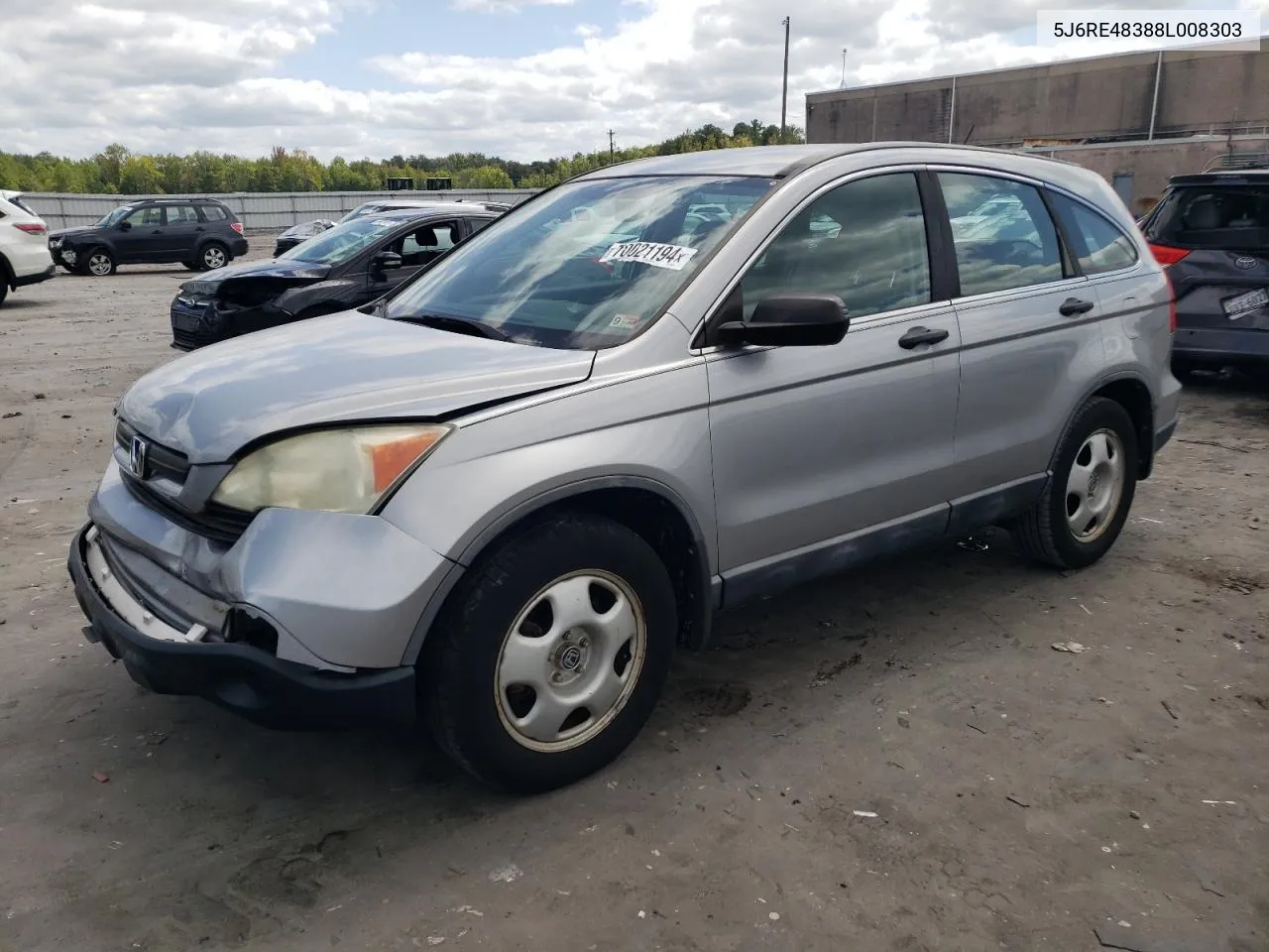 5J6RE48388L008303 2008 Honda Cr-V Lx