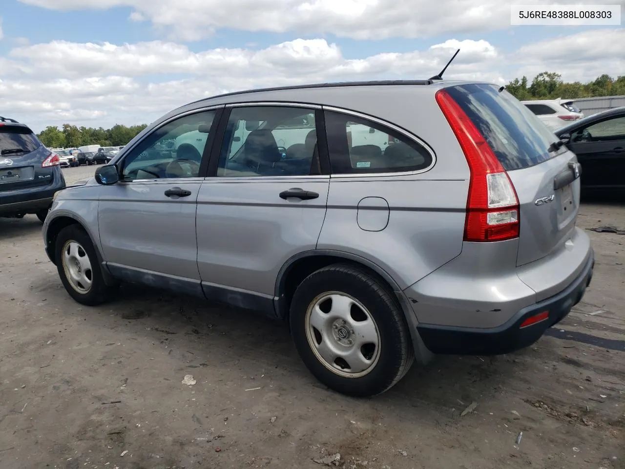 5J6RE48388L008303 2008 Honda Cr-V Lx