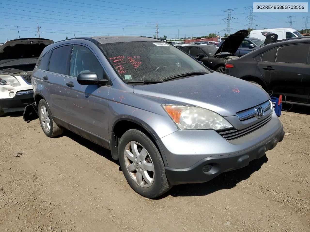 2008 Honda Cr-V Ex VIN: 3CZRE48588G703556 Lot: 70068254