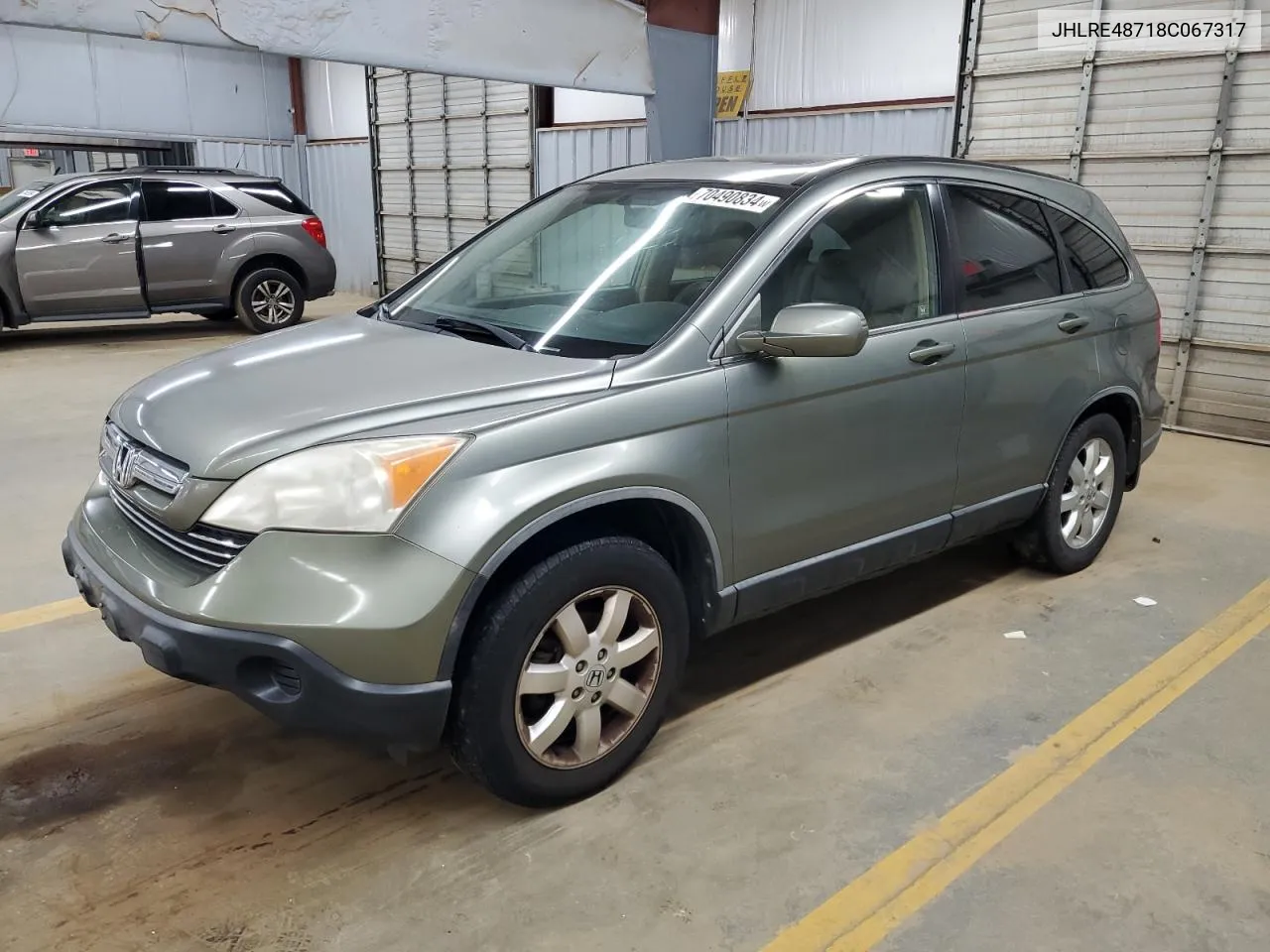 2008 Honda Cr-V Exl VIN: JHLRE48718C067317 Lot: 70490834