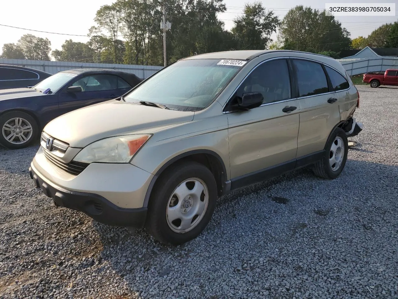 3CZRE38398G705034 2008 Honda Cr-V Lx