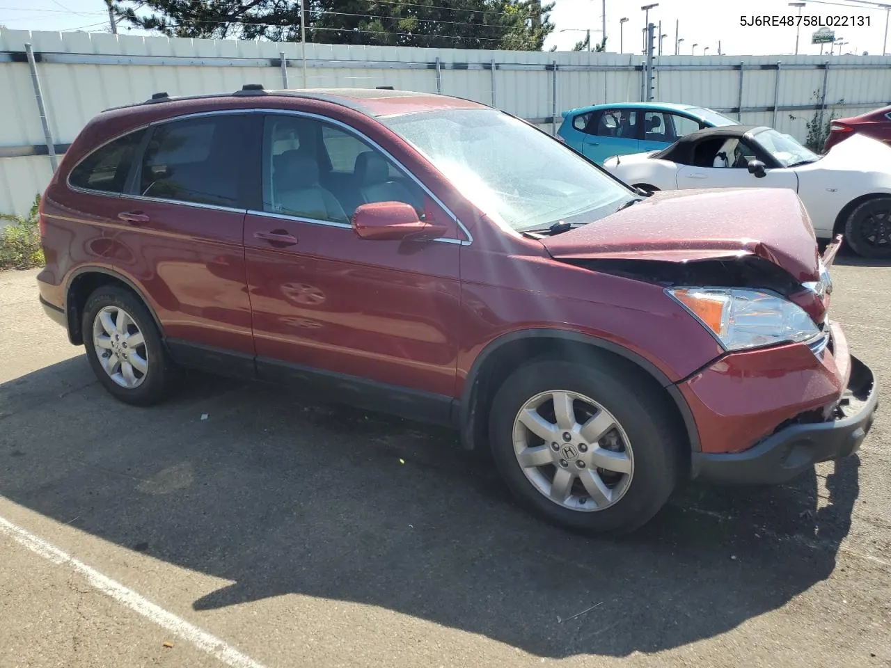 2008 Honda Cr-V Exl VIN: 5J6RE48758L022131 Lot: 70866044