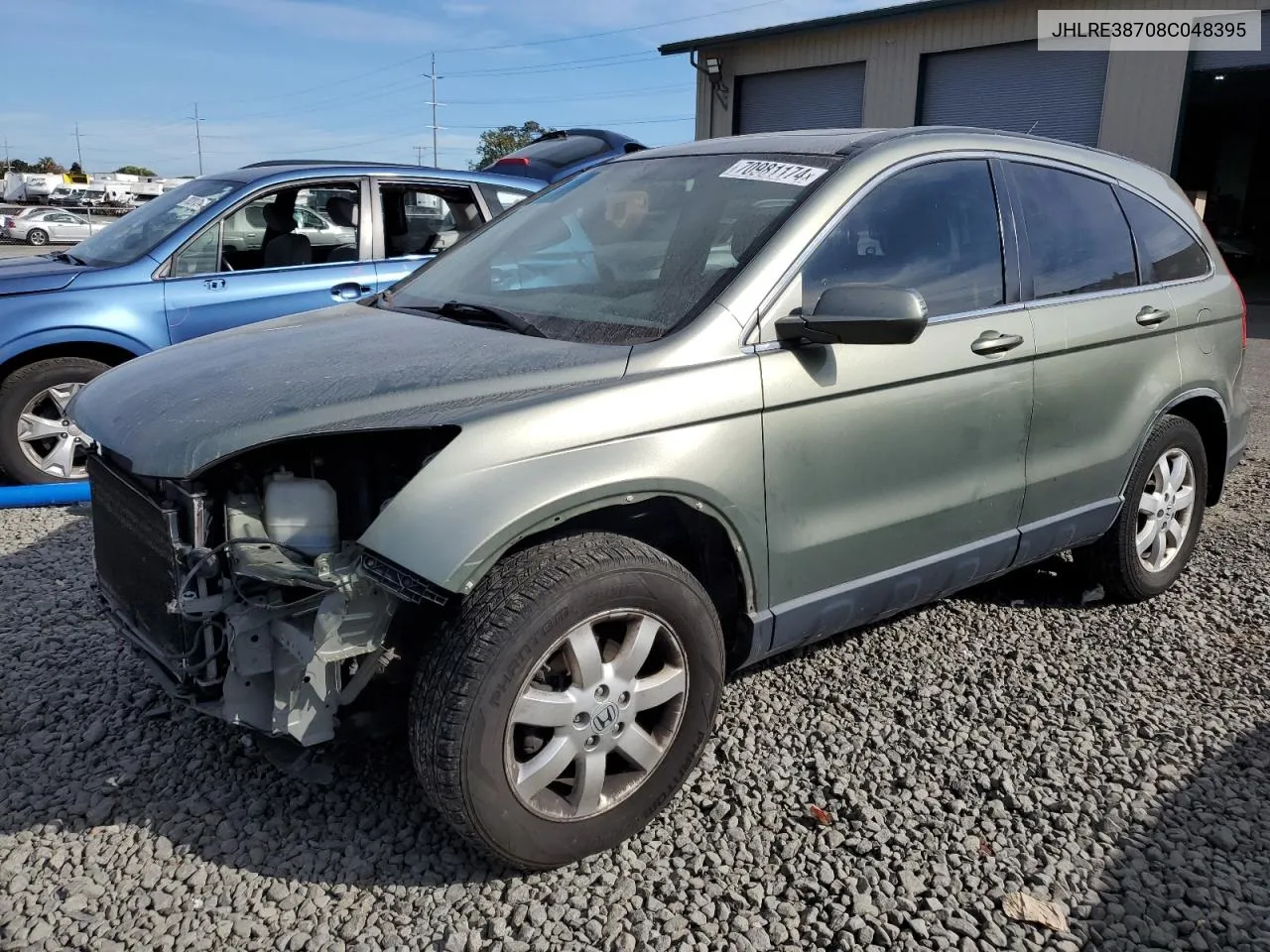 2008 Honda Cr-V Exl VIN: JHLRE38708C048395 Lot: 70981174