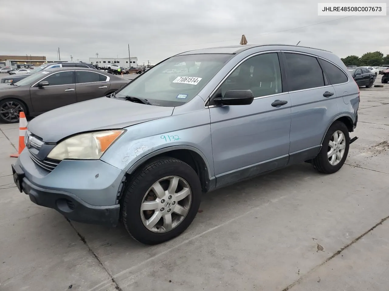 2008 Honda Cr-V Ex VIN: JHLRE48508C007673 Lot: 71061514