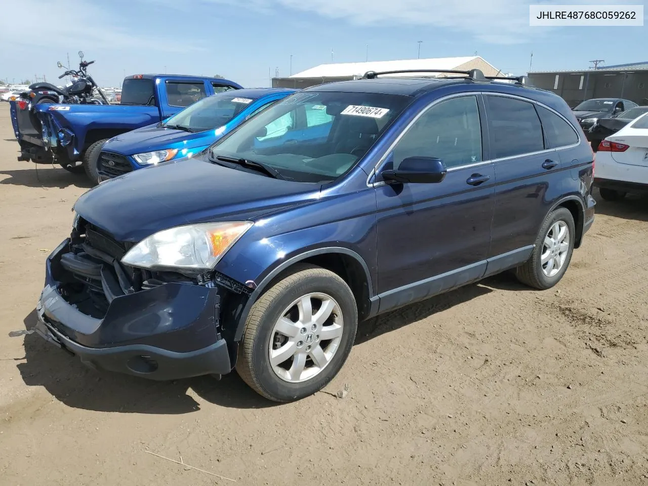 2008 Honda Cr-V Exl VIN: JHLRE48768C059262 Lot: 71490674