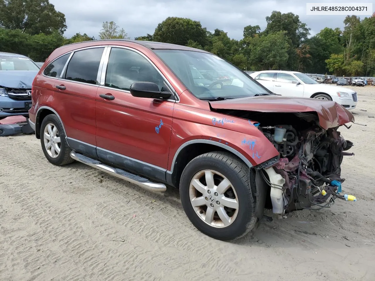 2008 Honda Cr-V Ex VIN: JHLRE48528C004371 Lot: 71707884