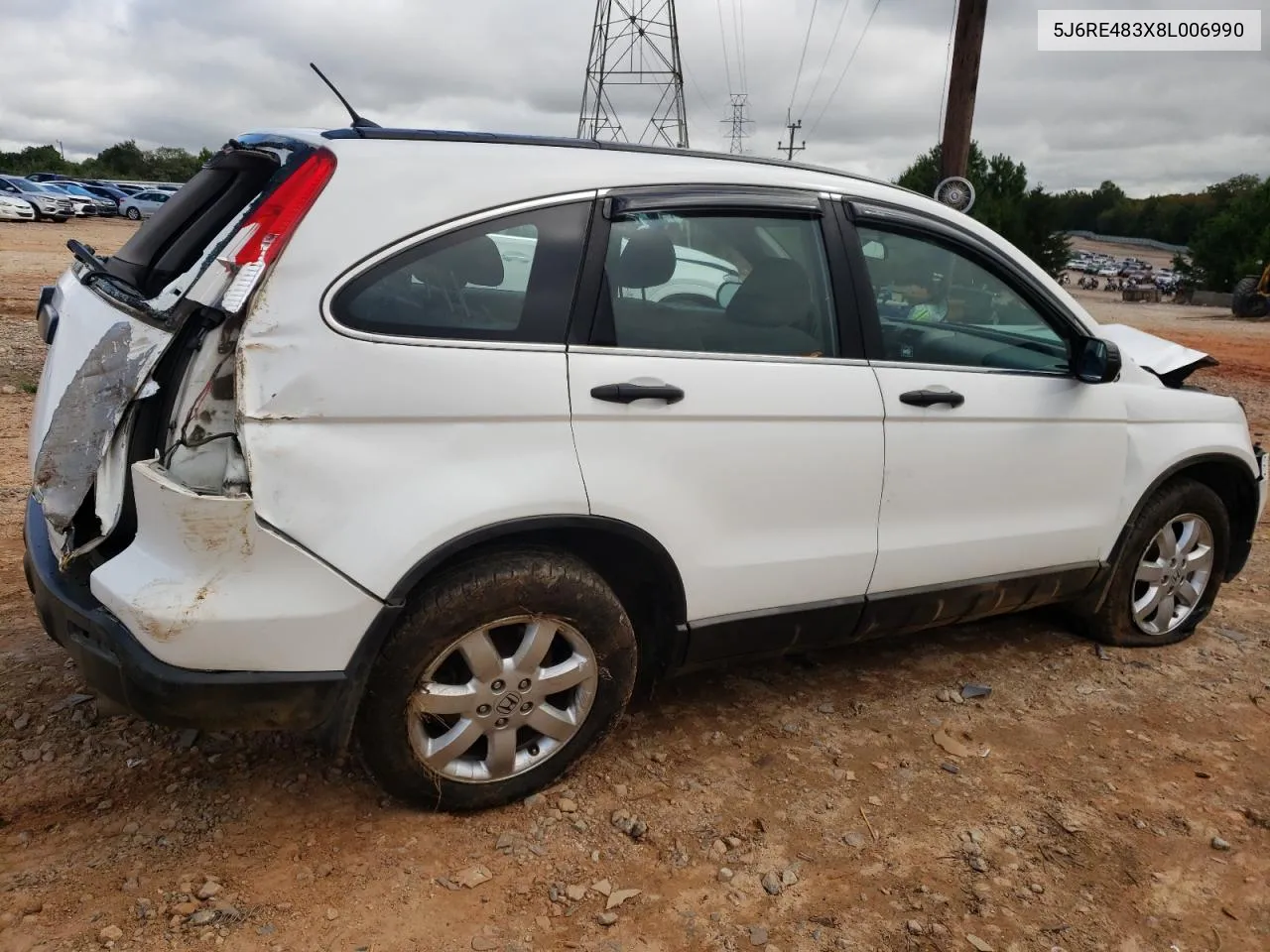 2008 Honda Cr-V Lx VIN: 5J6RE483X8L006990 Lot: 71951664