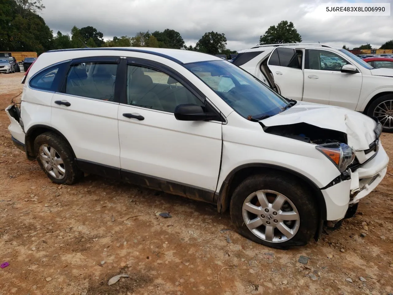 2008 Honda Cr-V Lx VIN: 5J6RE483X8L006990 Lot: 71951664