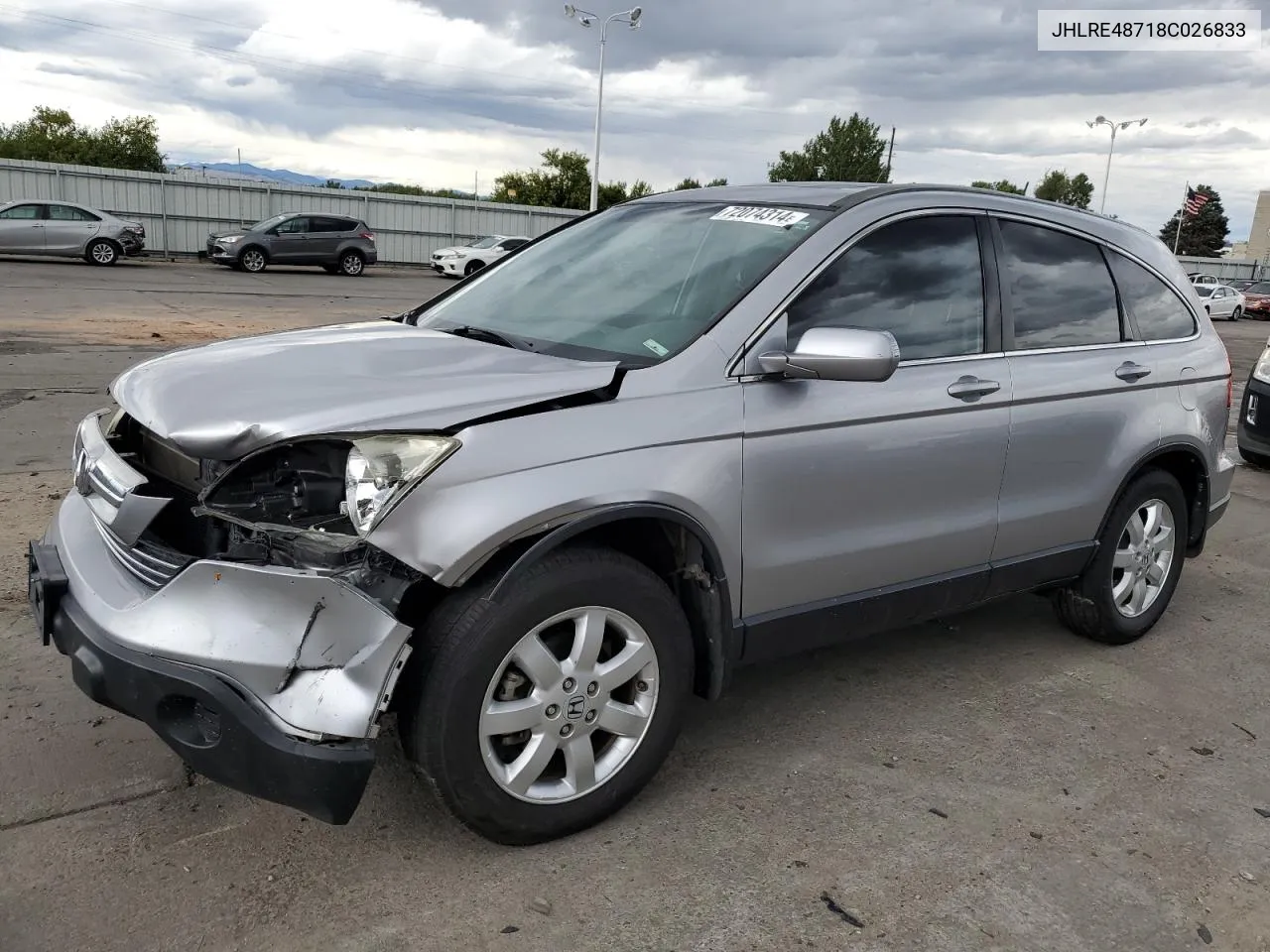 JHLRE48718C026833 2008 Honda Cr-V Exl