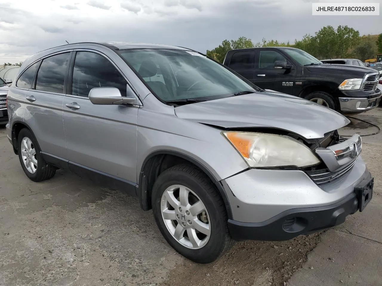 2008 Honda Cr-V Exl VIN: JHLRE48718C026833 Lot: 72074314