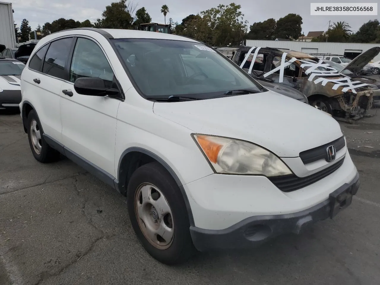 2008 Honda Cr-V Lx VIN: JHLRE38358C056568 Lot: 72238254