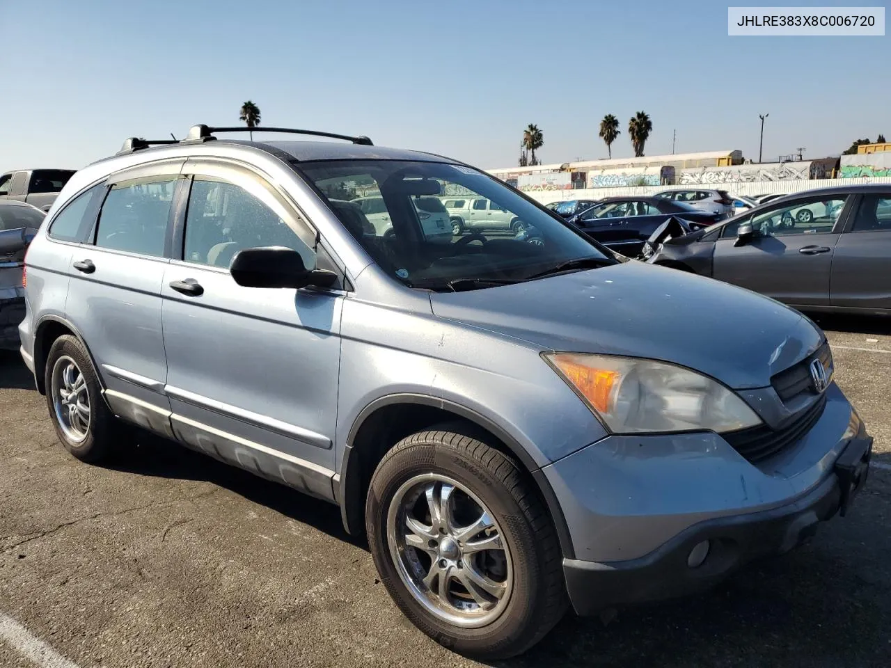 2008 Honda Cr-V Lx VIN: JHLRE383X8C006720 Lot: 72285124