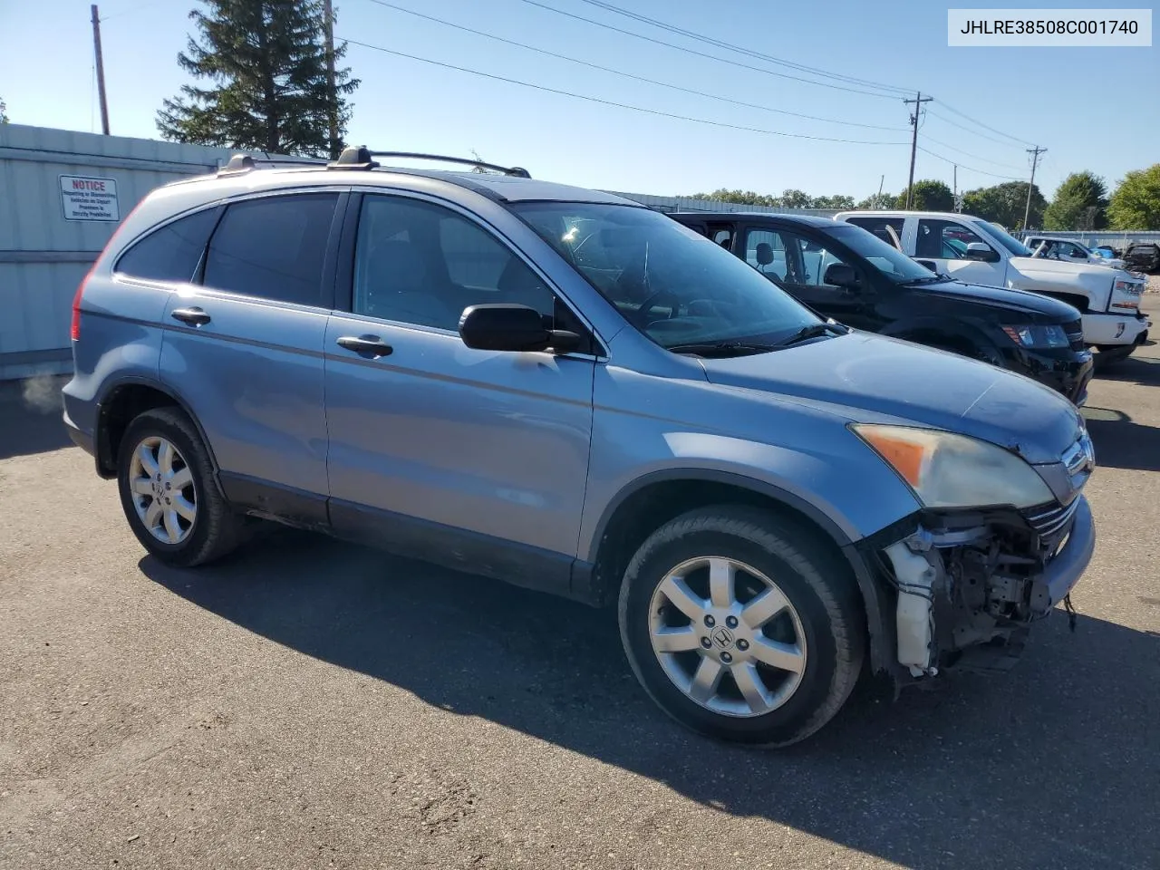 JHLRE38508C001740 2008 Honda Cr-V Ex