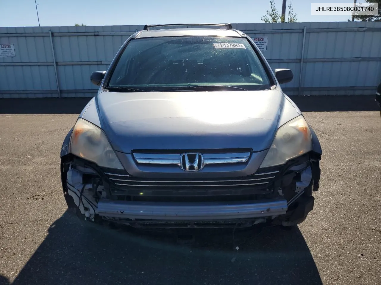 JHLRE38508C001740 2008 Honda Cr-V Ex