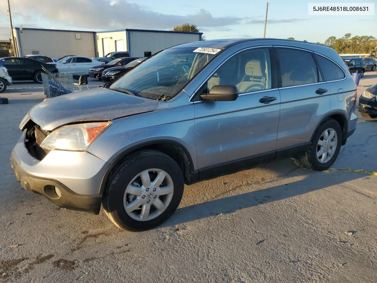 2008 Honda Cr-V Ex VIN: 5J6RE48518L008631 Lot: 72601254