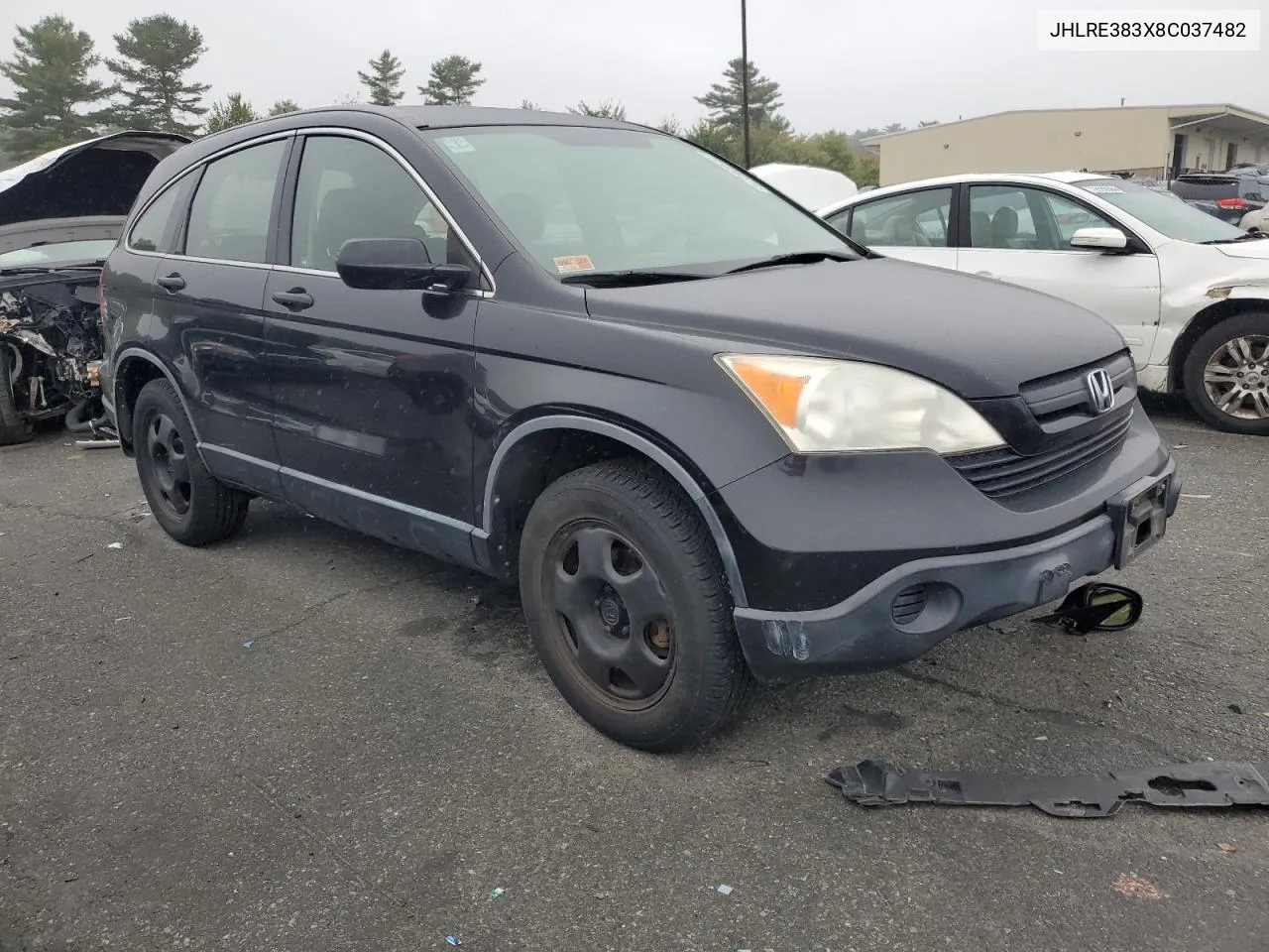 2008 Honda Cr-V Lx VIN: JHLRE383X8C037482 Lot: 72606074