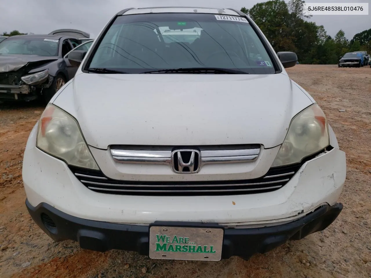 2008 Honda Cr-V Ex VIN: 5J6RE48538L010476 Lot: 72711774