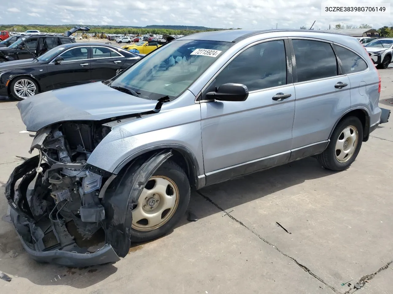 3CZRE38398G706149 2008 Honda Cr-V Lx