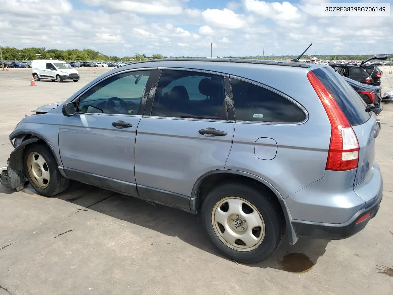 2008 Honda Cr-V Lx VIN: 3CZRE38398G706149 Lot: 72715924