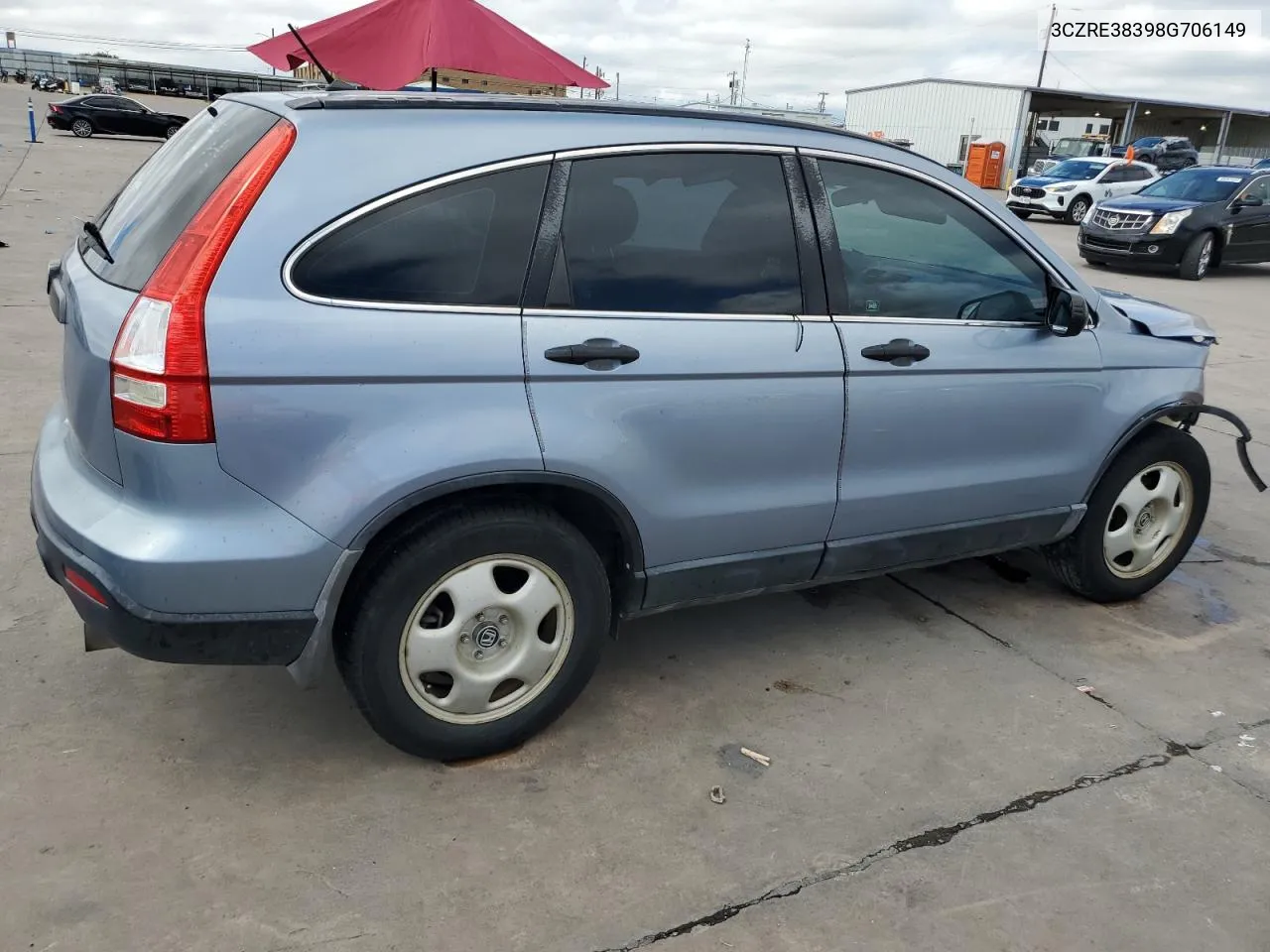 2008 Honda Cr-V Lx VIN: 3CZRE38398G706149 Lot: 72715924