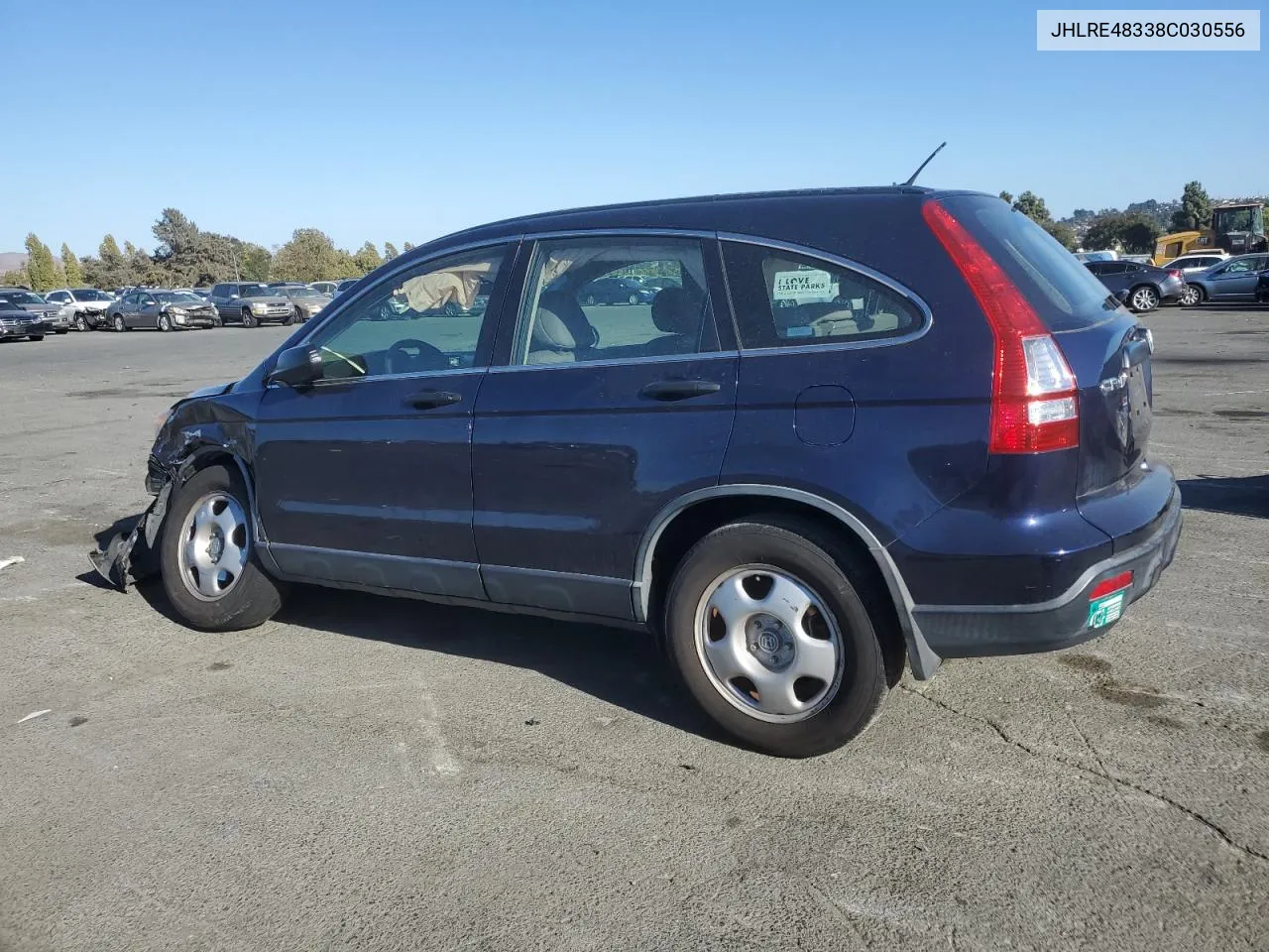 2008 Honda Cr-V Lx VIN: JHLRE48338C030556 Lot: 72778494