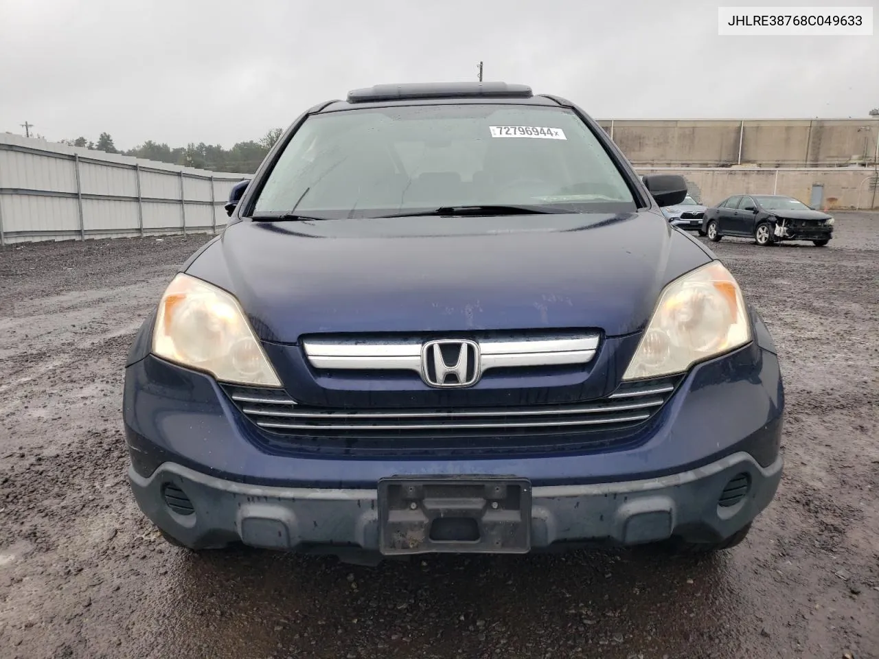 2008 Honda Cr-V Exl VIN: JHLRE38768C049633 Lot: 72796944