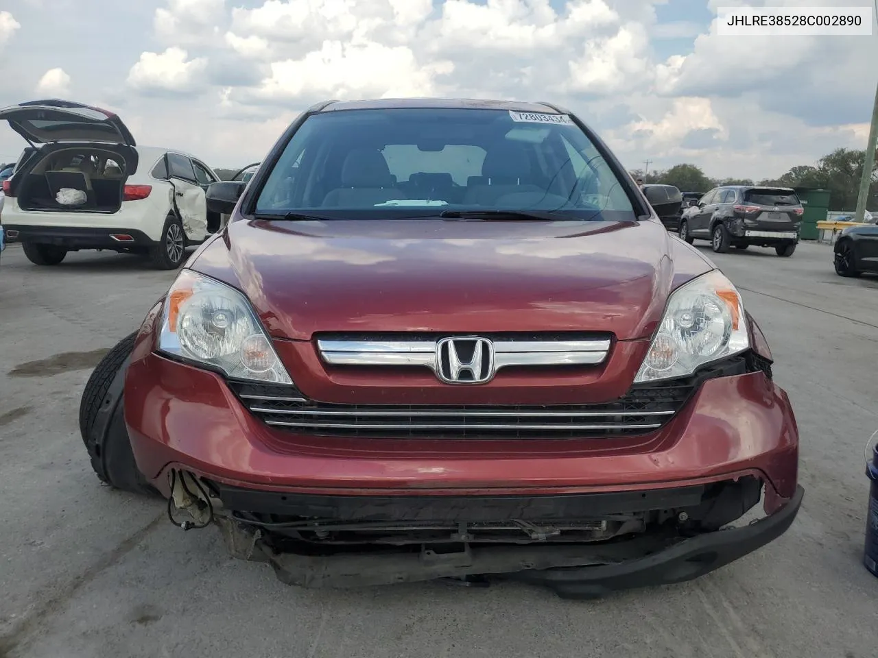 2008 Honda Cr-V Ex VIN: JHLRE38528C002890 Lot: 72803434