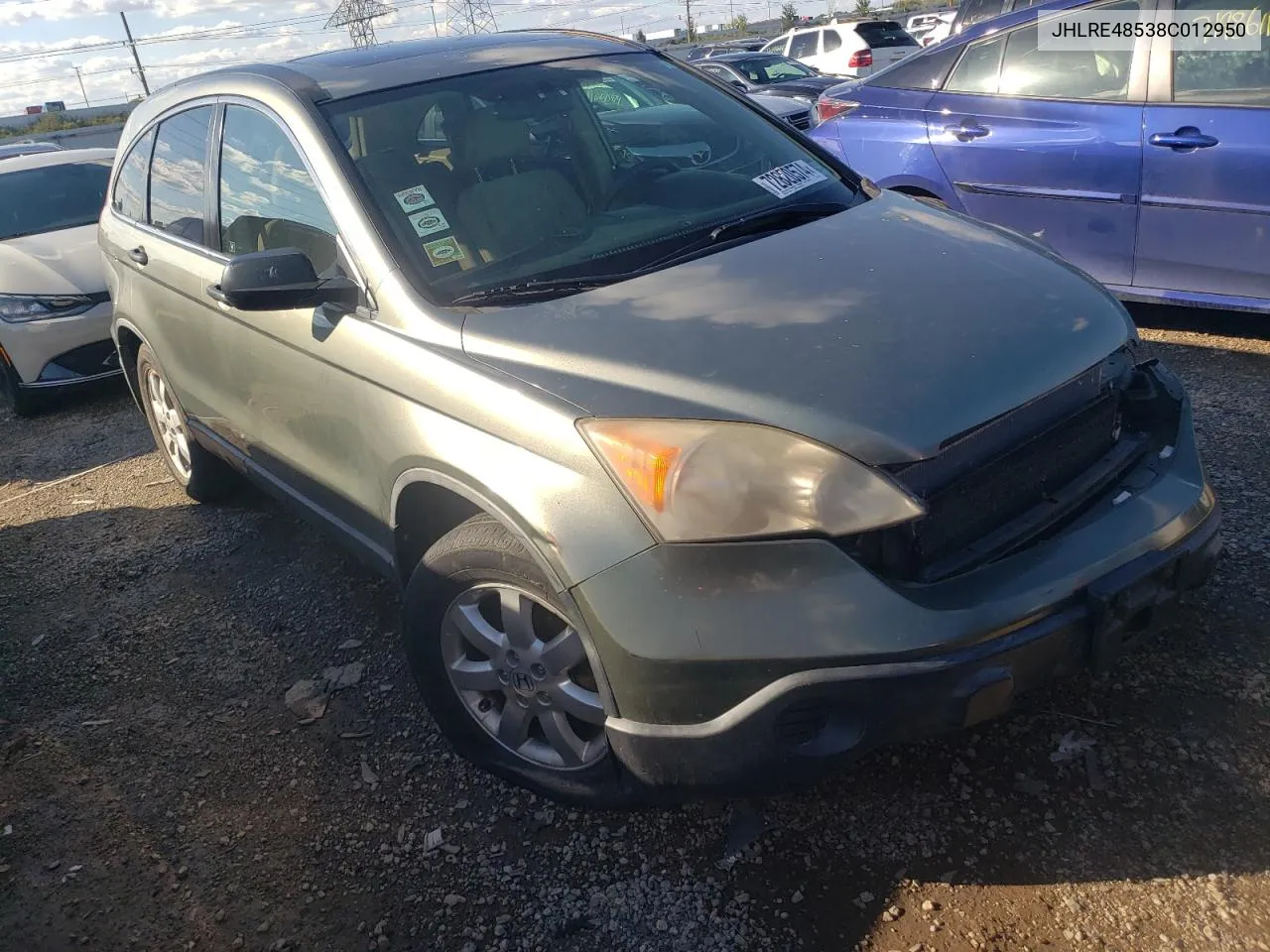 JHLRE48538C012950 2008 Honda Cr-V Ex