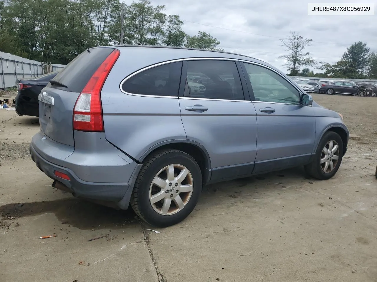 2008 Honda Cr-V Exl VIN: JHLRE487X8C056929 Lot: 72824194