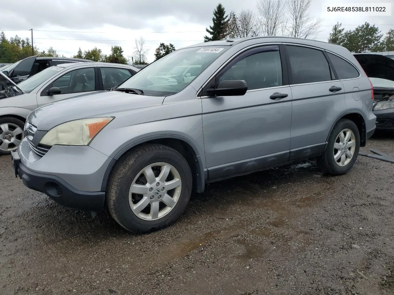 2008 Honda Cr-V Ex VIN: 5J6RE48538L811022 Lot: 72897454