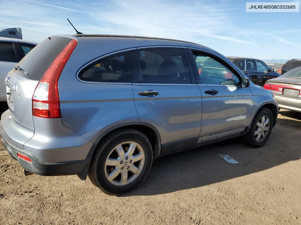 2008 Honda Cr-V Ex VIN: JHLRE48508C032685 Lot: 72917264