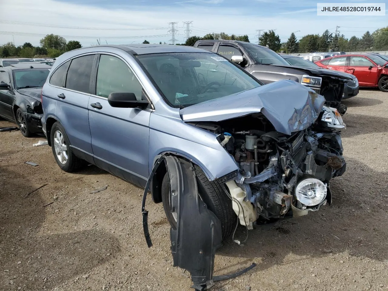 2008 Honda Cr-V Ex VIN: JHLRE48528C019744 Lot: 73042264