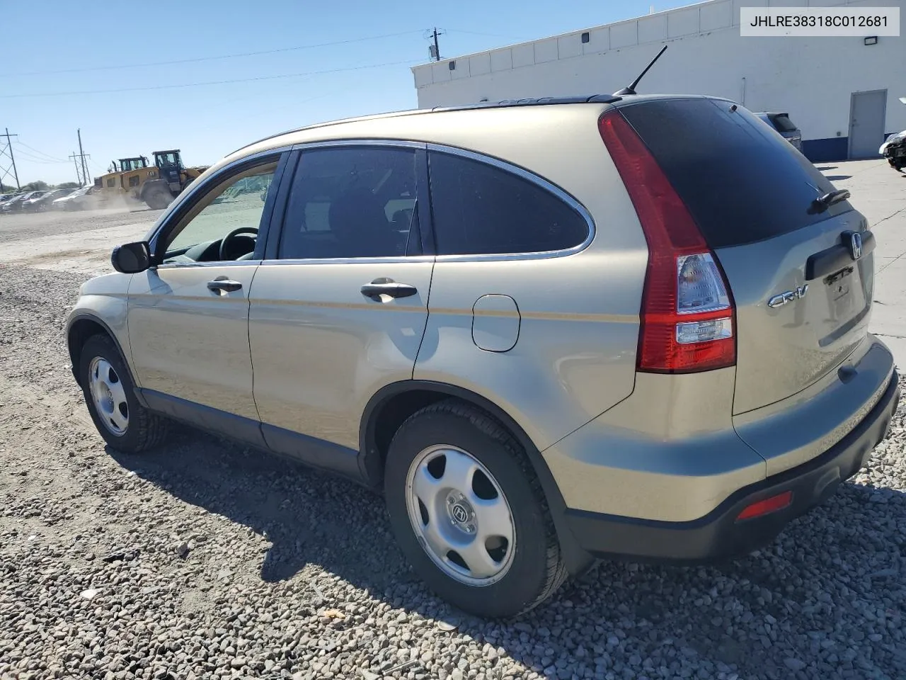 2008 Honda Cr-V Lx VIN: JHLRE38318C012681 Lot: 73298424