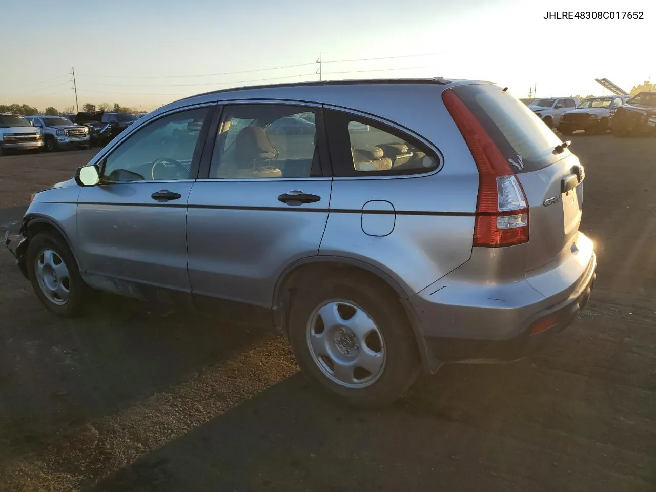 2008 Honda Cr-V Lx VIN: JHLRE48308C017652 Lot: 73350304