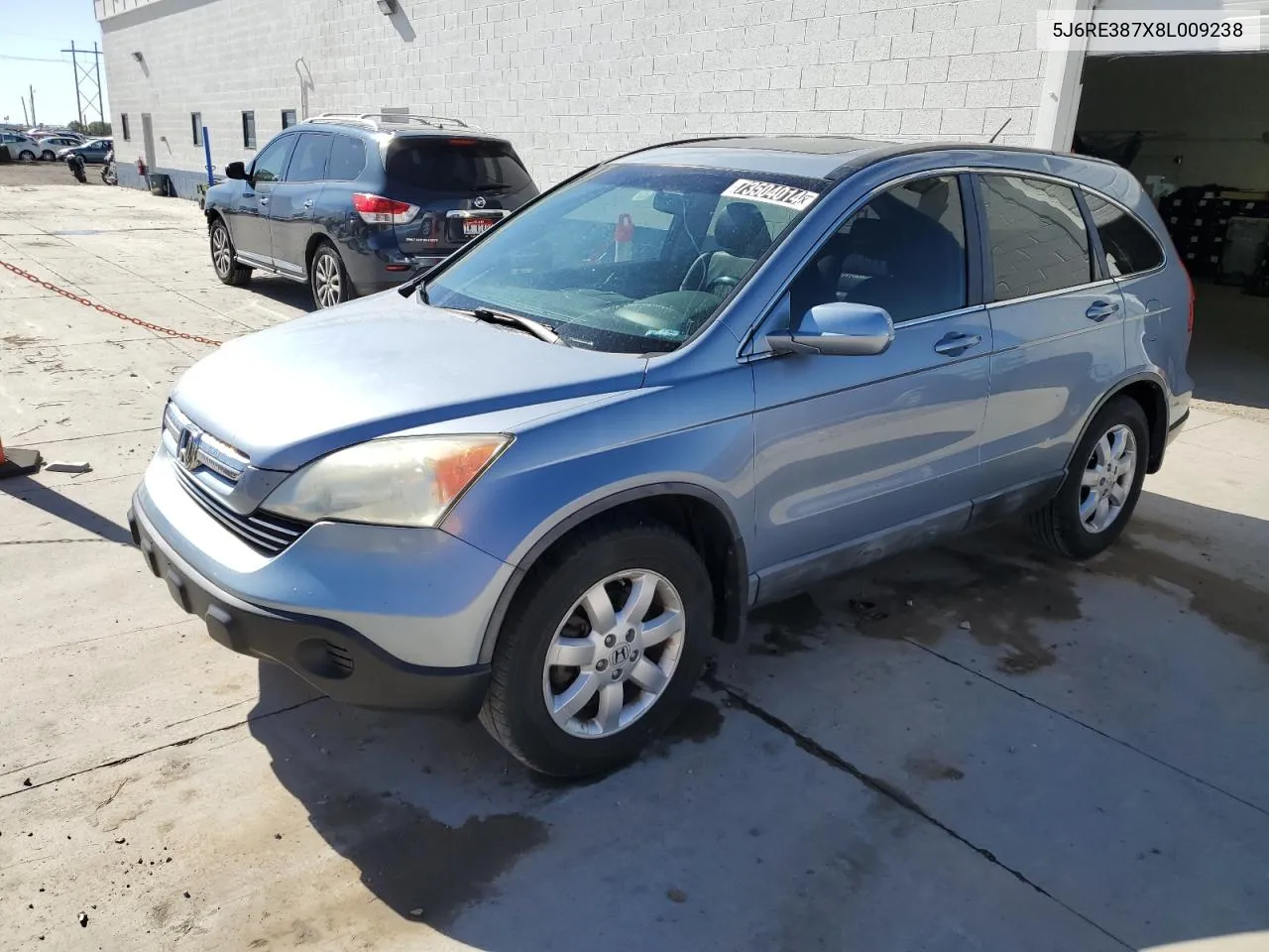 2008 Honda Cr-V Exl VIN: 5J6RE387X8L009238 Lot: 73504014