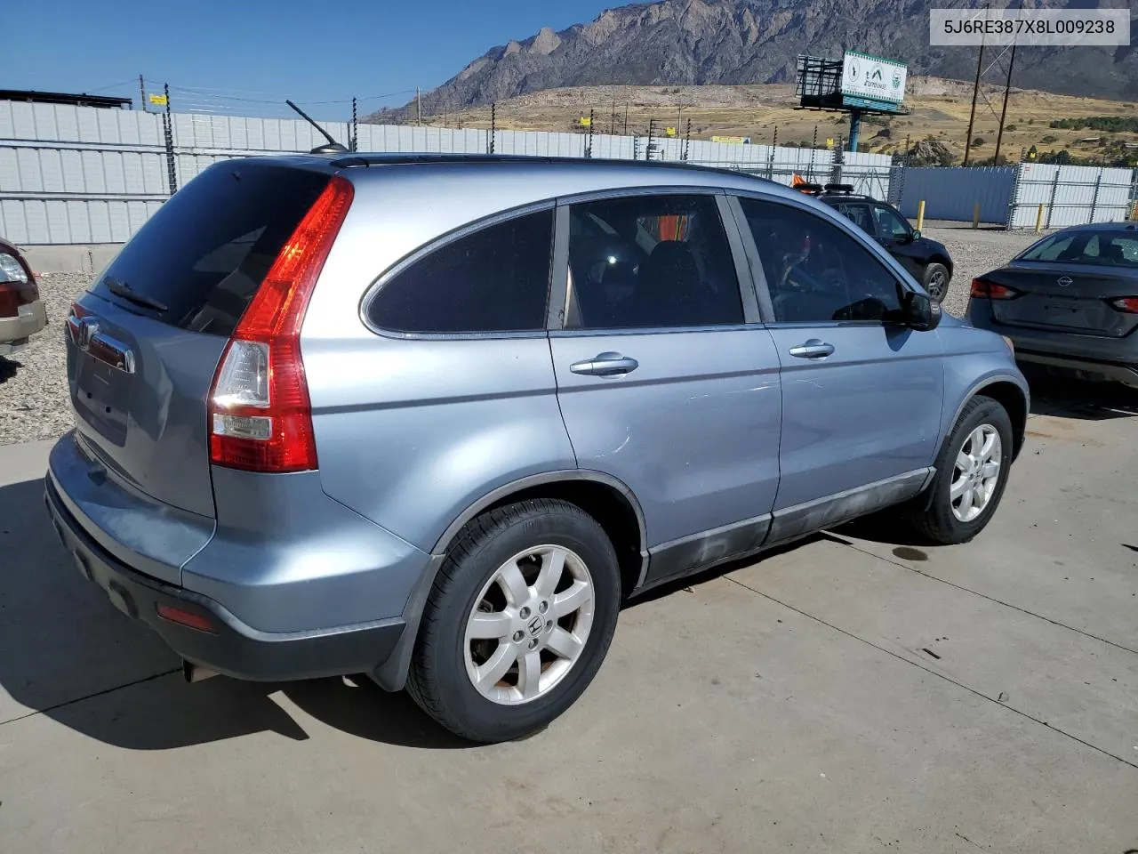 2008 Honda Cr-V Exl VIN: 5J6RE387X8L009238 Lot: 73504014