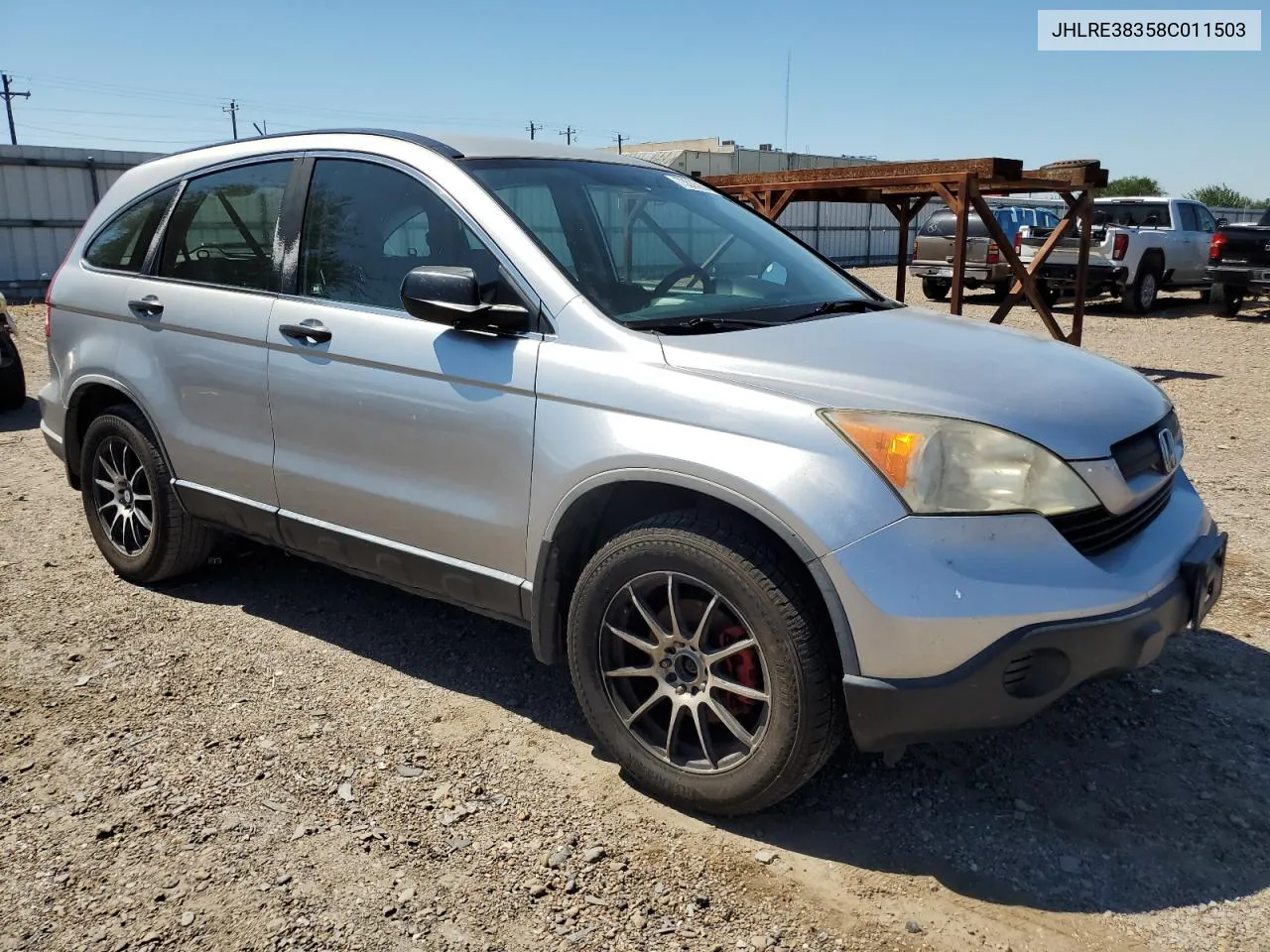 JHLRE38358C011503 2008 Honda Cr-V Lx