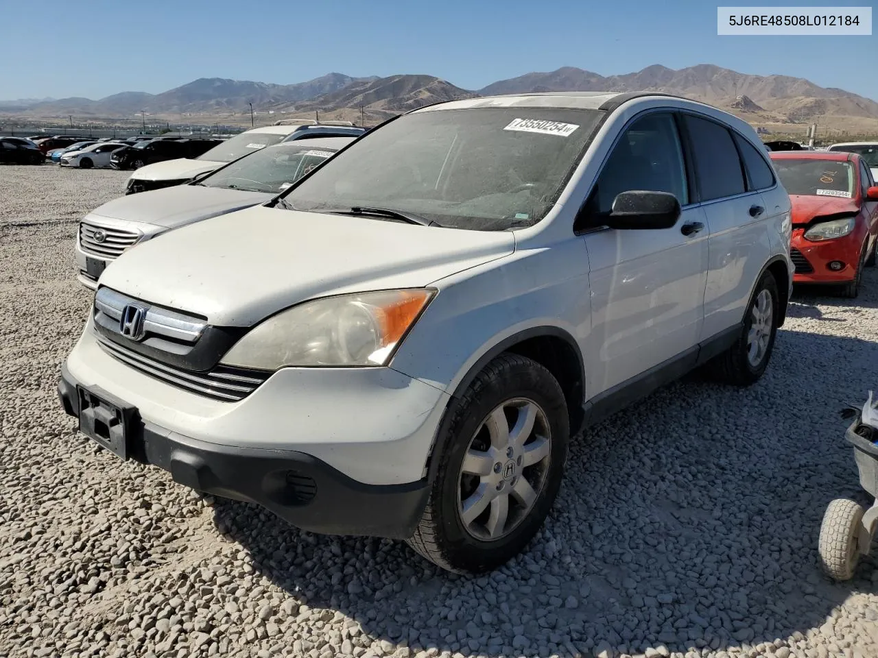 2008 Honda Cr-V Ex VIN: 5J6RE48508L012184 Lot: 73550254