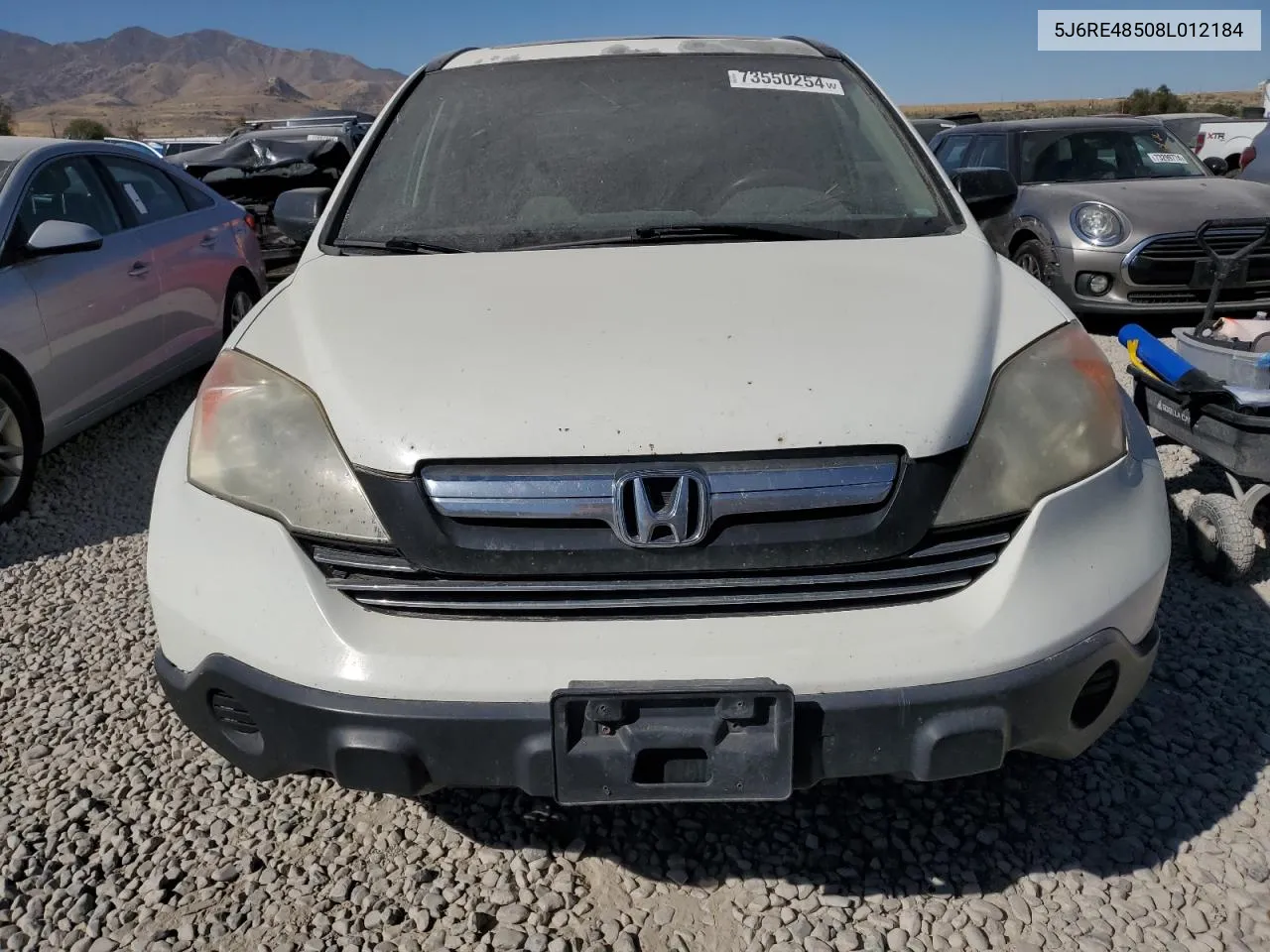 2008 Honda Cr-V Ex VIN: 5J6RE48508L012184 Lot: 73550254