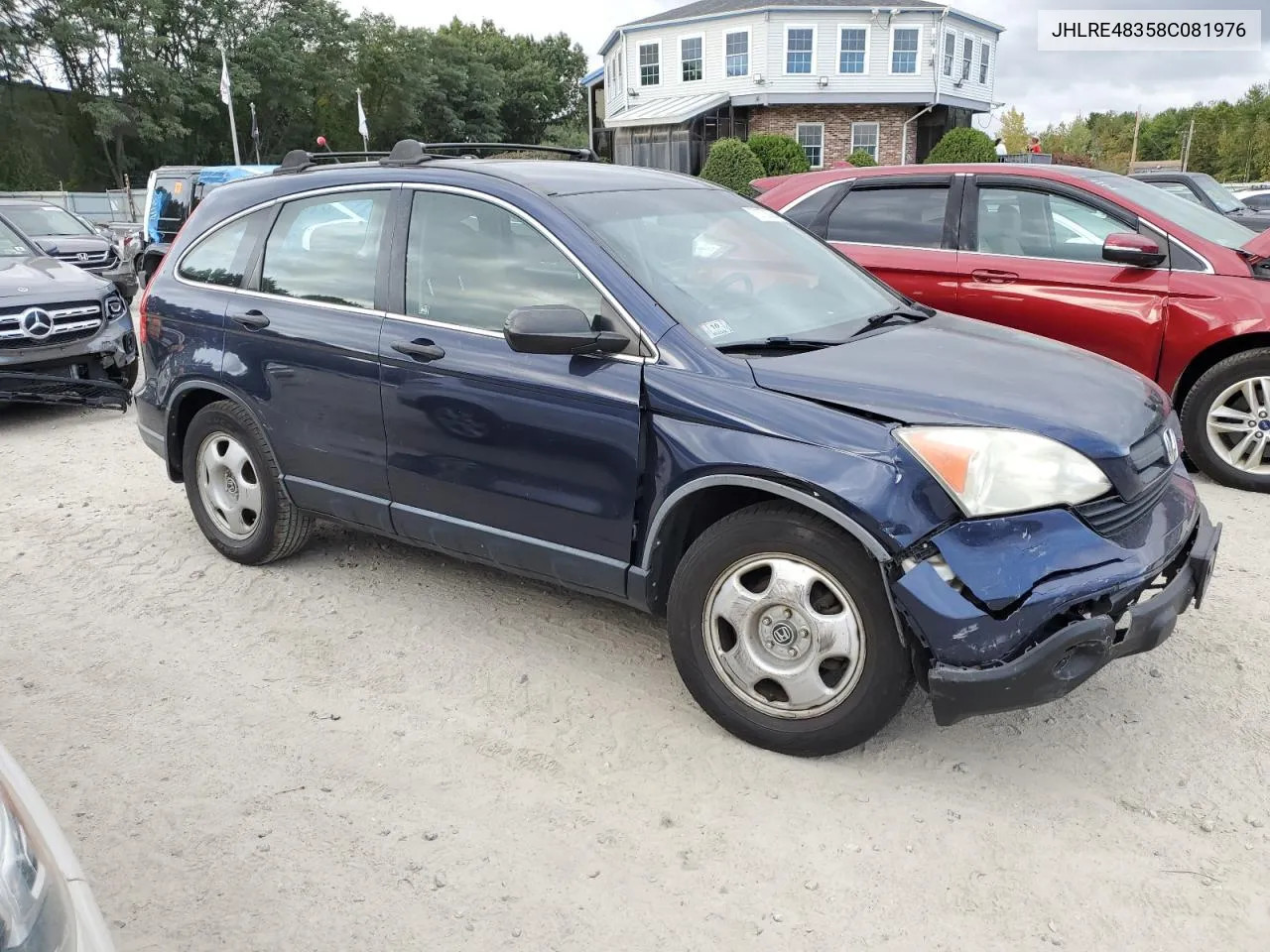 2008 Honda Cr-V Lx VIN: JHLRE48358C081976 Lot: 73733084