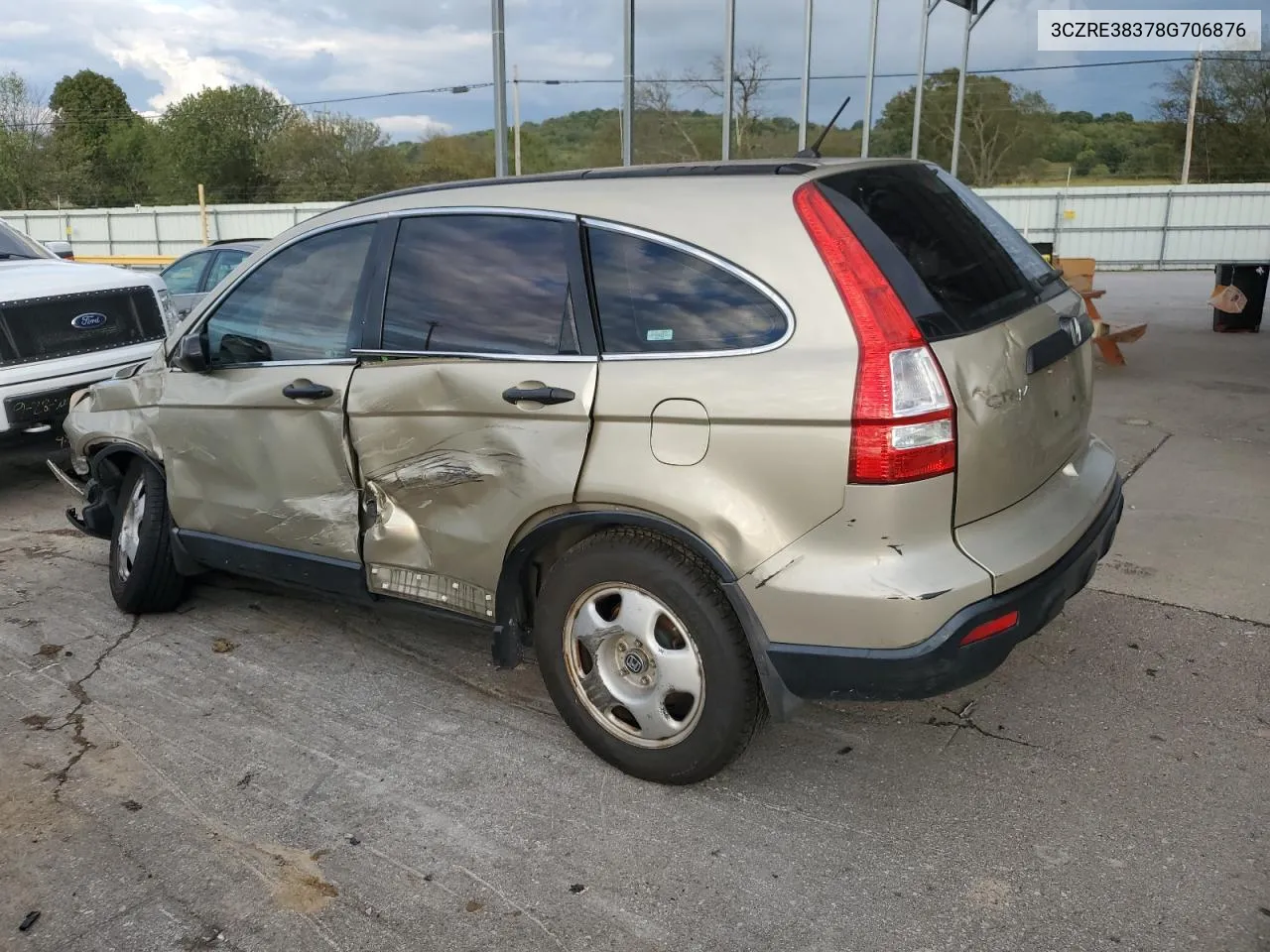 2008 Honda Cr-V Lx VIN: 3CZRE38378G706876 Lot: 73769744