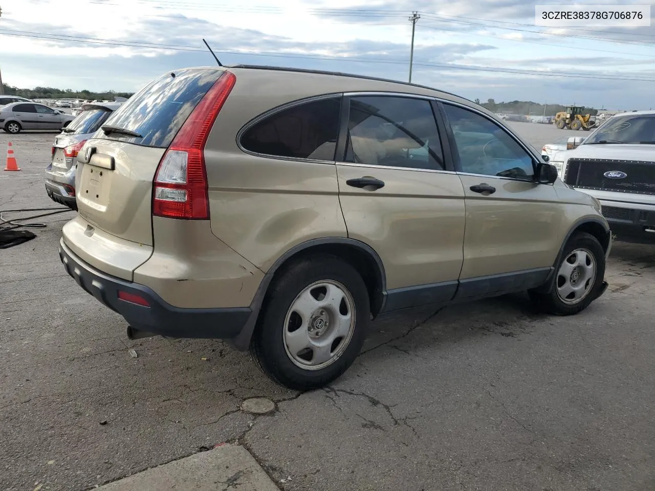 2008 Honda Cr-V Lx VIN: 3CZRE38378G706876 Lot: 73769744