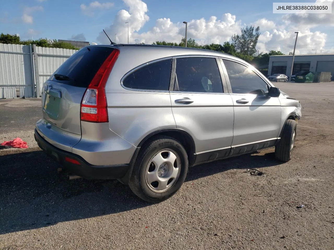 2008 Honda Cr-V Lx VIN: JHLRE38388C038050 Lot: 73823394