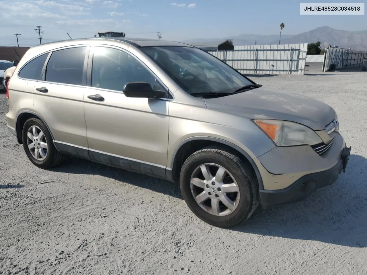 2008 Honda Cr-V Ex VIN: JHLRE48528C034518 Lot: 74283184