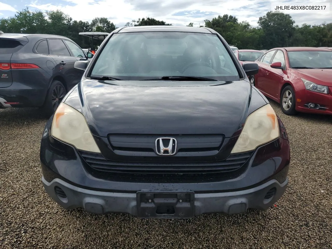 2008 Honda Cr-V Lx VIN: JHLRE483X8C082217 Lot: 74465264