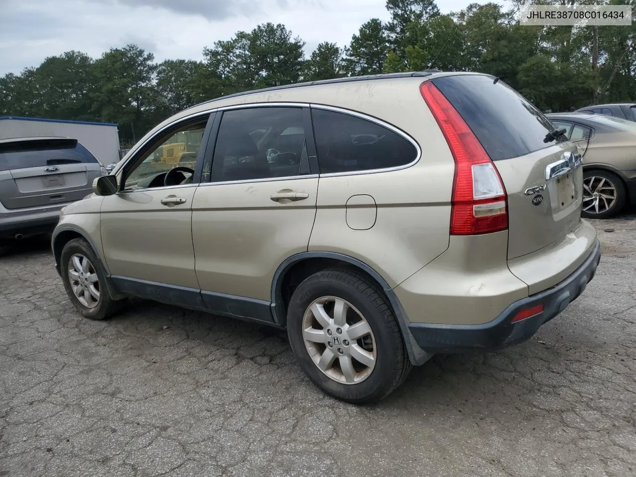 2008 Honda Cr-V Exl VIN: JHLRE38708C016434 Lot: 74665354