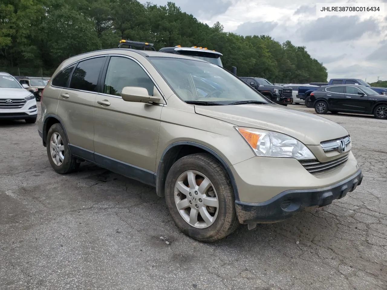 2008 Honda Cr-V Exl VIN: JHLRE38708C016434 Lot: 74665354