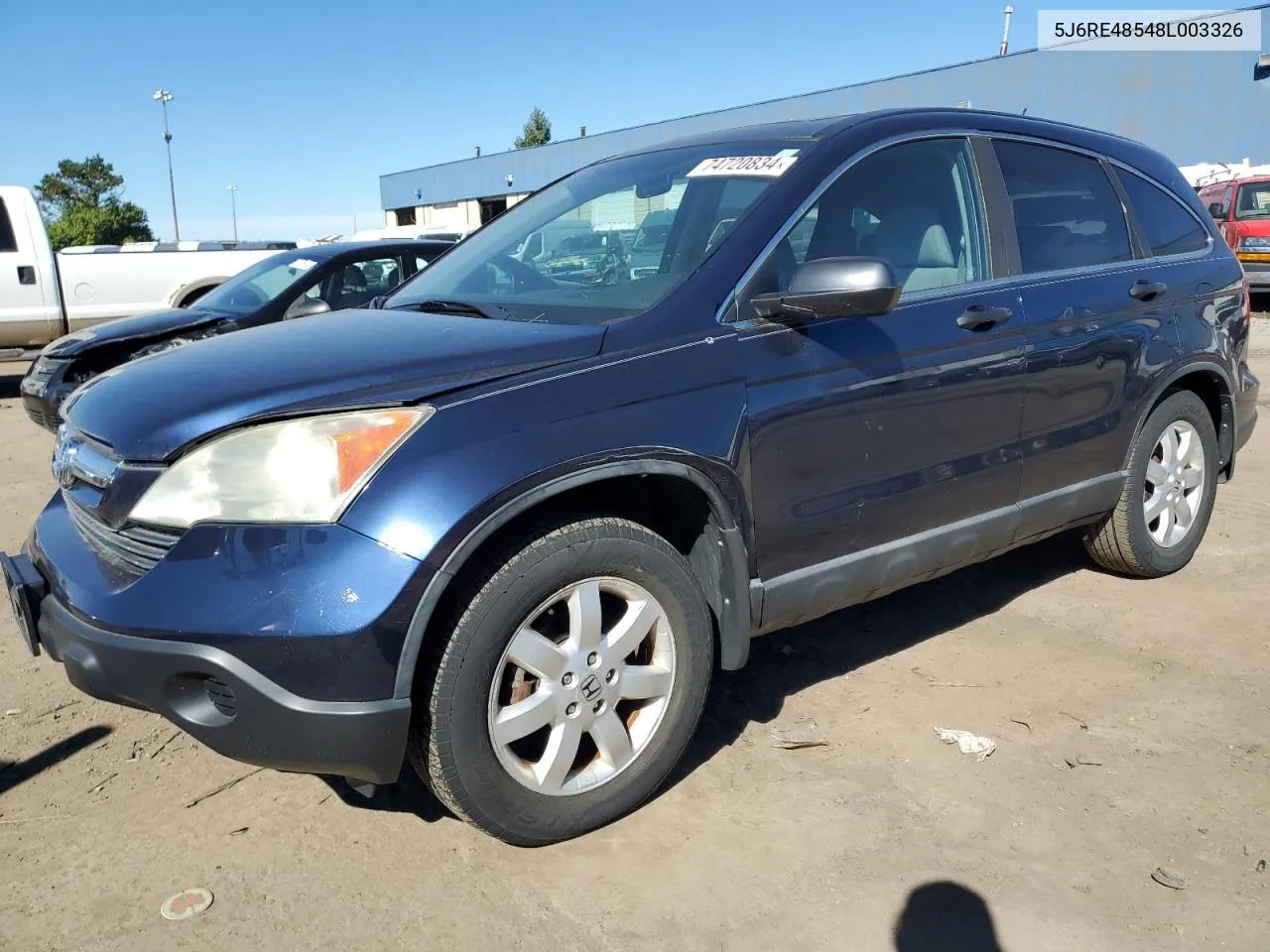 2008 Honda Cr-V Ex VIN: 5J6RE48548L003326 Lot: 74720834